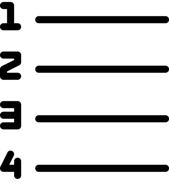 Lista Ícone Plano Ilustração Vetorial — Vetor de Stock