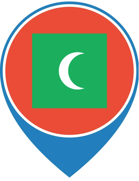 Bandera Maldivas Fondo Concepto Bandera Del Mundo — Vector de stock