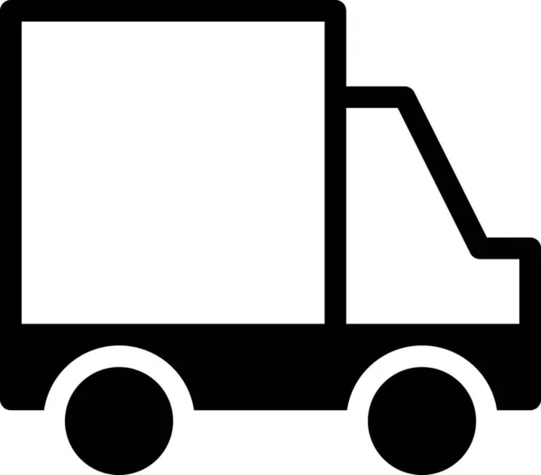 Ikona Wysyłki Ciężarówki Izolowane Białym Tle Ilustracja Wektor — Wektor stockowy