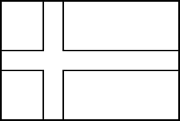 Σημαία Φινλανδίας Επίπεδη Εικονίδιο Διανυσματική Απεικόνιση — Διανυσματικό Αρχείο