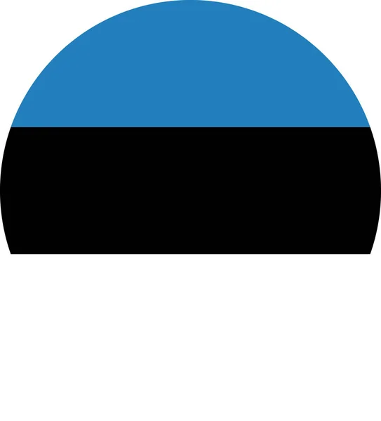 Bandeira Estónia Ícone Plano Vetor Ilustração —  Vetores de Stock