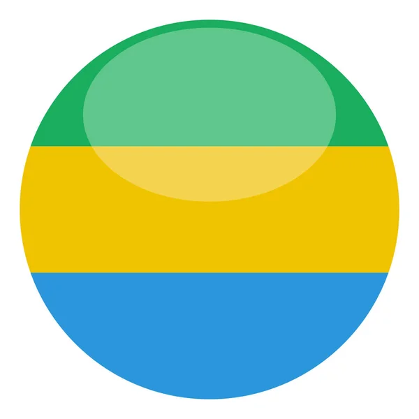 Gabonova Vlajka Izolovaná Bílém Pozadí Vektorová Ilustrace — Stockový vektor