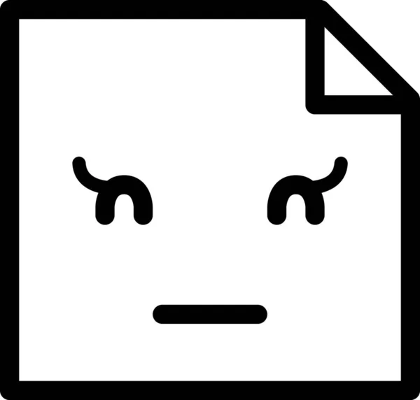Expression Face Emoticon Vector Illustration — Stock Vector