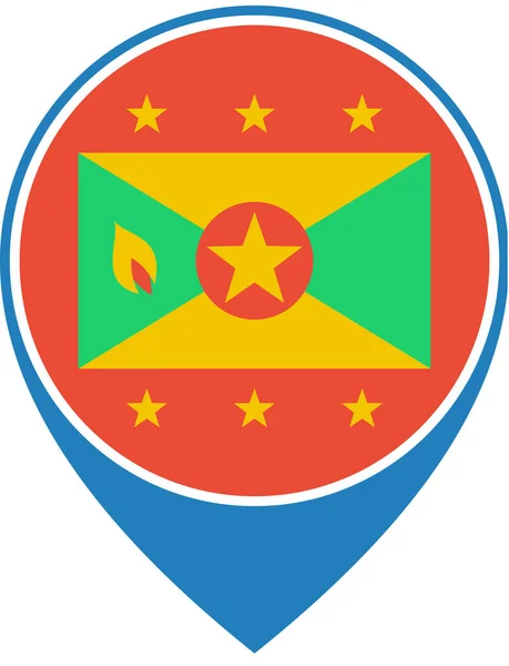 Vlag Van Grenada Achtergrond Concept Wereldvlag — Stockvector