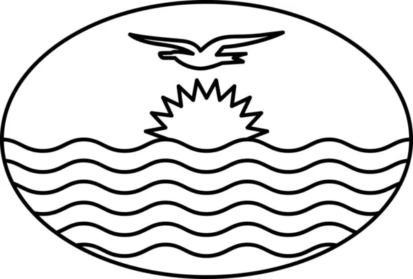 Zászló Kiribati Nemzeti Zászló Nyelv — Stock Vector
