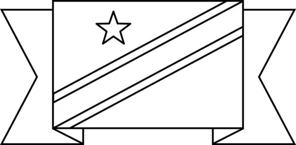 Vlajka Ploché Ikony Konga Kinshasa Vektorová Ilustrace — Stockový vektor
