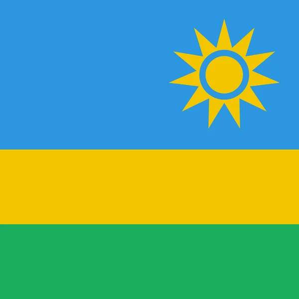 Ruanda Vektör Illüstrasyonunun Bayrağı — Stok Vektör