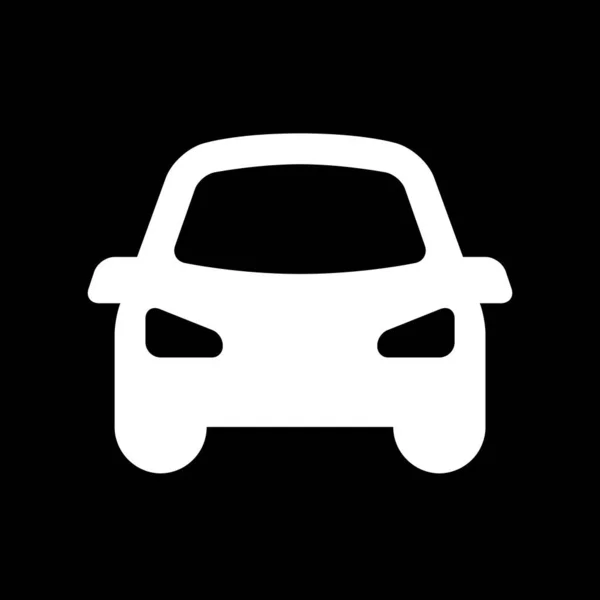 Icono Plano Coche Vector Ilustración — Vector de stock