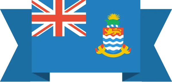 Cayman Adalarının Bayrağı Düz Simge Vektör Illüstrasyonu — Stok Vektör