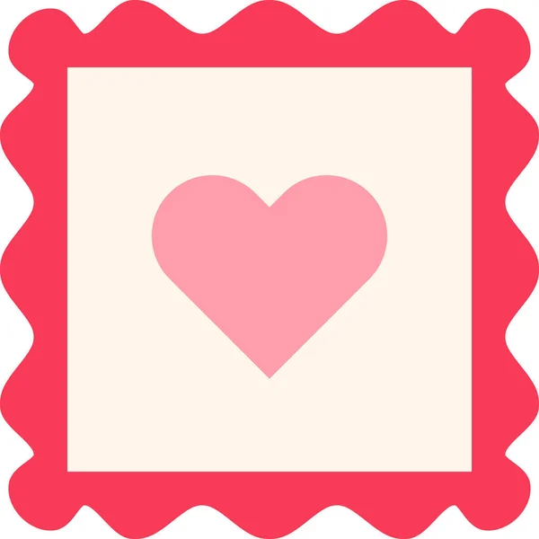 Valentine Hearts Icon Minimalistic Vector Illustration — Stock Vector