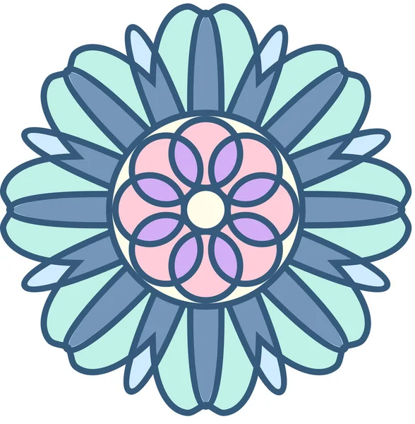 Floral Mandala Vector Illustration — Stock Vector