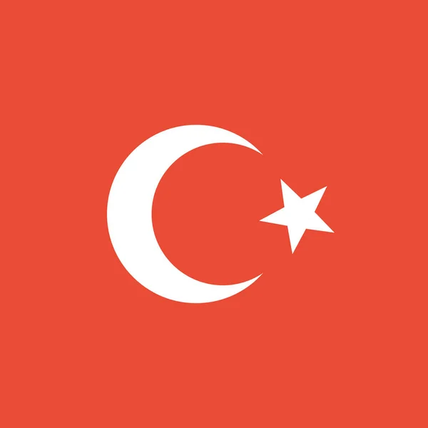 Bandera Turquía Vector Ilustración — Archivo Imágenes Vectoriales