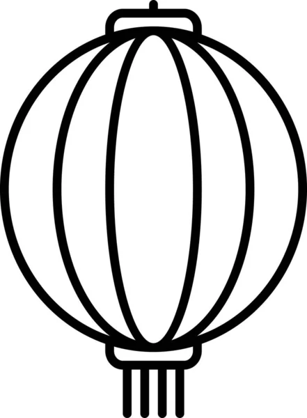 Icône Lanterne Lunaire Festive Illustration Vectorielle Minimaliste — Image vectorielle