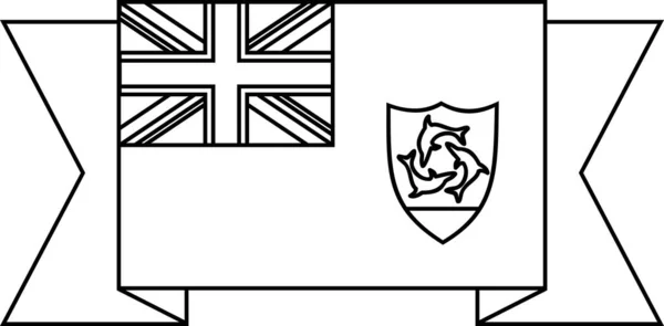 Bandiera Anguilla Vettoriale Illustrazione — Vettoriale Stock