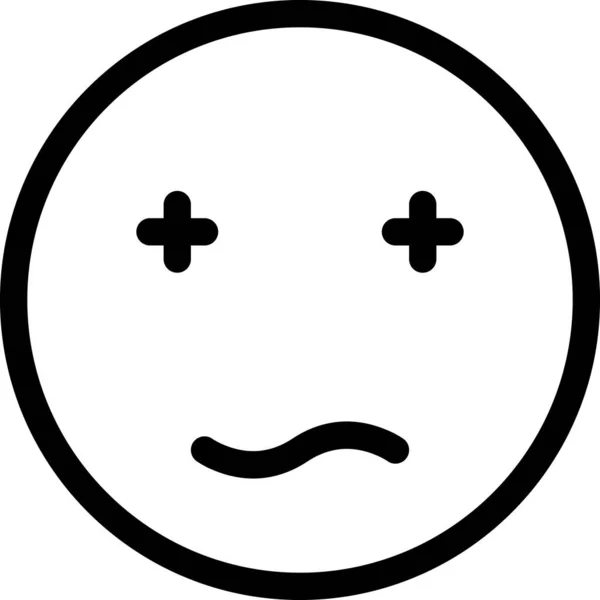 Moderno Vector Gráfico Ilustración Mascota Emoción Aburrido Icono — Vector de stock