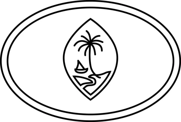 Drapeau Guam Langue Drapeau Nation — Image vectorielle