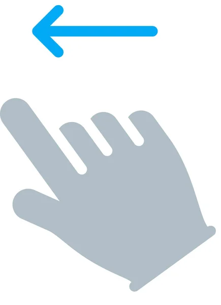 Wischen Sie Nach Links Hand Berühren Fingerzeichen Vektor Illustration — Stockvektor