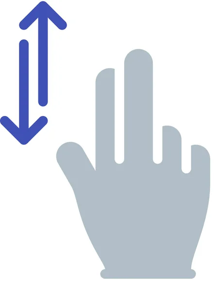 滑动的手和触摸的手指 简单的矢量插图 — 图库矢量图片