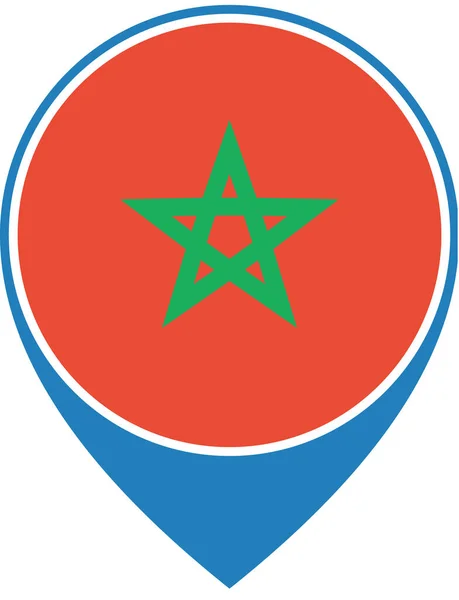 Térkép Morocco World Flag Vector Illustration — Stock Vector