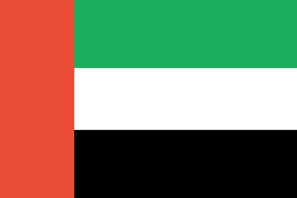 Flag United Arab Emirates Vector Illustration — Stock Vector