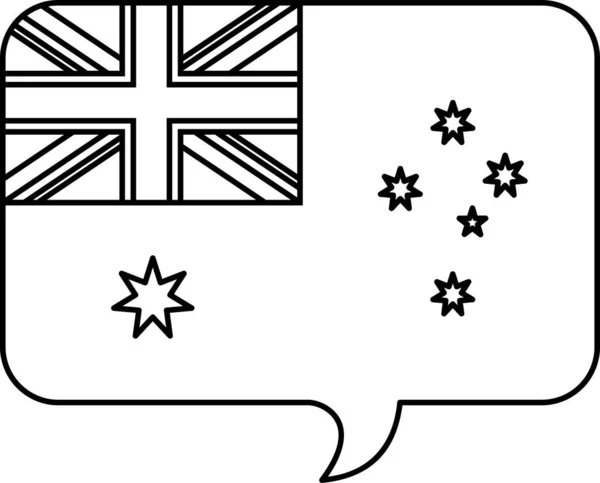 Bandera Australia Vector Ilustración — Archivo Imágenes Vectoriales