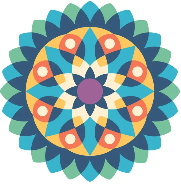 Ilustración Vectorial Mandala Floral — Archivo Imágenes Vectoriales