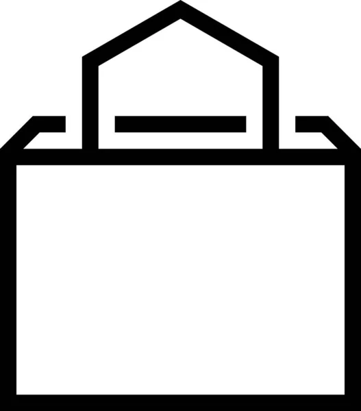 Icono Bolsa Ilustración Vectorial Minimalista — Vector de stock