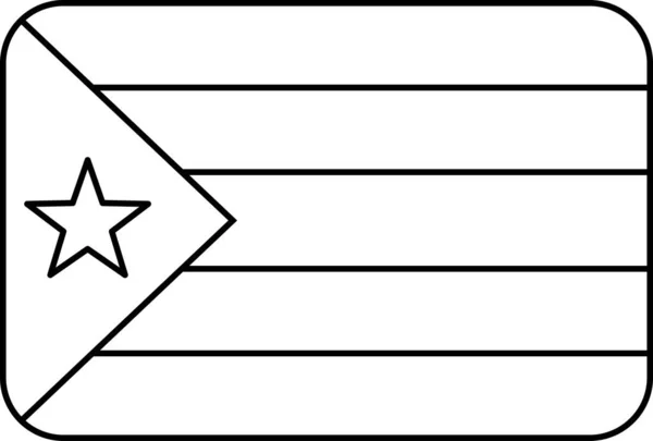Küba Vektör Illüstrasyonunun Bayrağı — Stok Vektör