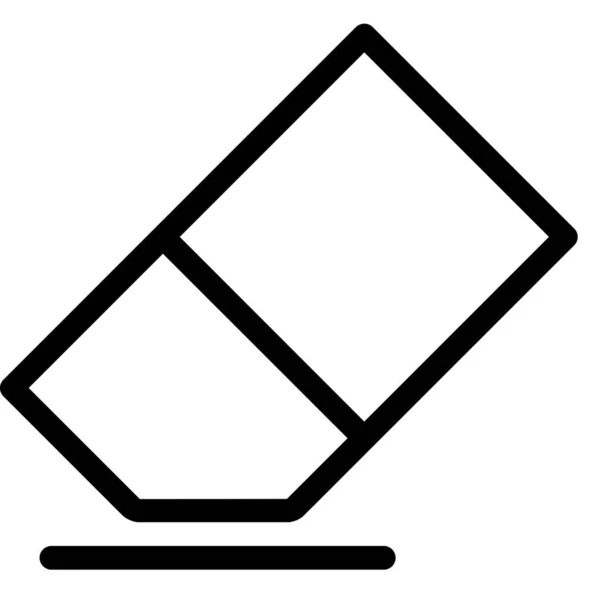 Eraser Flat Icon Vector Illustration — Stock Vector