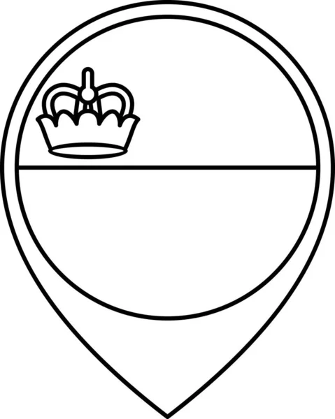 Прапор Ліхтенштейну Плоска Ікона Векторна Ілюстрація — стоковий вектор