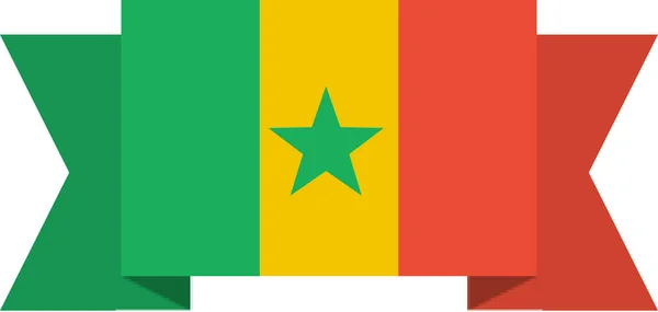 Senegals Flag Vektorillustration – Stock-vektor
