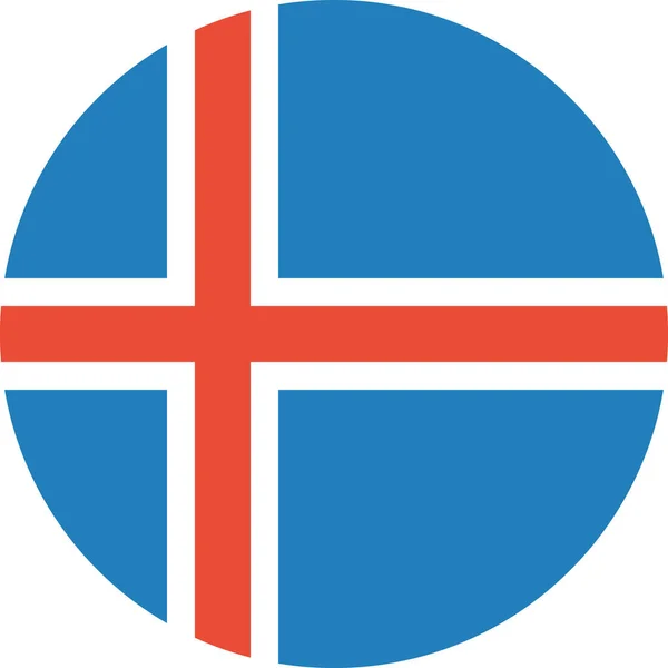 Прапор Ісландії Плоска Ікона Векторна Ілюстрація — стоковий вектор