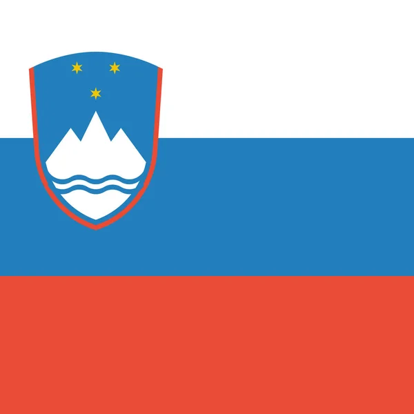 Flag Slovenia Flat Icon Vector Illustration — Stock Vector