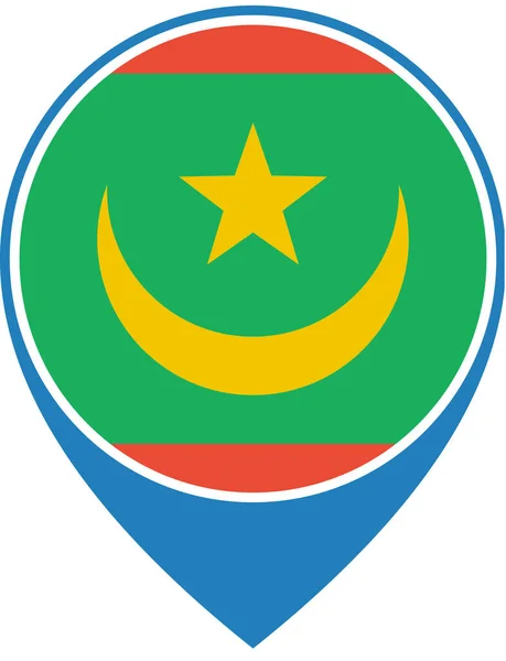 Mauritánská Vlajka Světová Vlajka Koncepce Pozadí — Stockový vektor