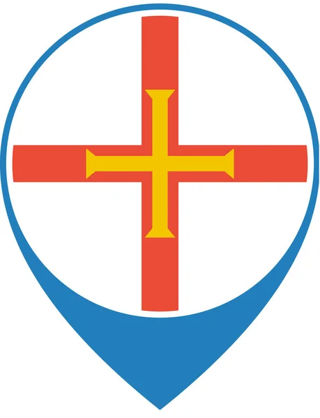 Guernseys Flagga Bakgrund Med Världsflaggan — Stock vektor