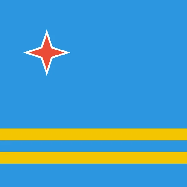 Flagga Aruba Vektor Illustration — Stock vektor