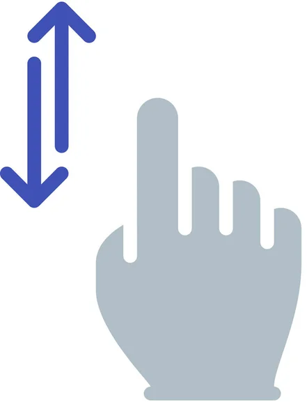 Простой Векторный Рисунок Ладонь Палец — стоковый вектор