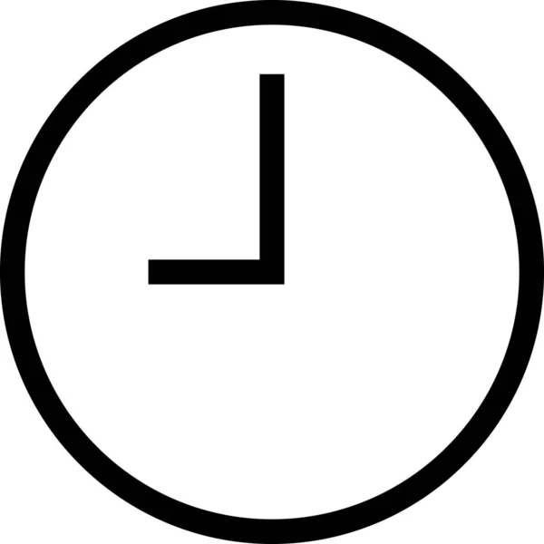 Zeitsymbol Isoliert Auf Weißem Hintergrund Vektorillustration — Stockvektor