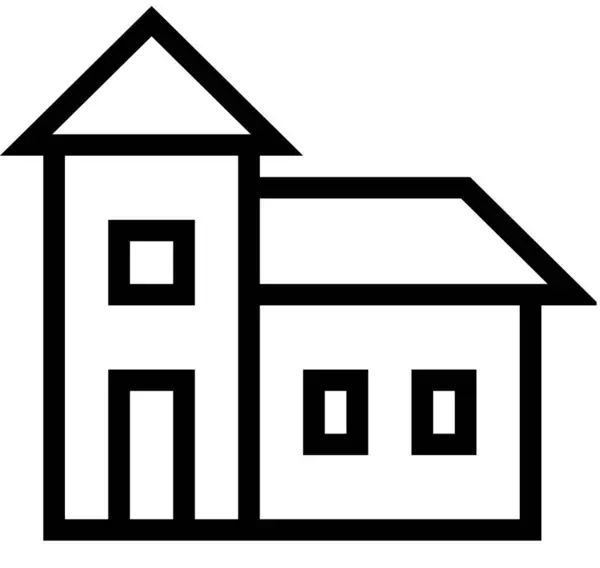 Huis Plat Pictogram Vector Illustratie — Stockvector