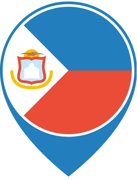 圣马丁岛旗帜 世界旗帜概念背景 — 图库矢量图片