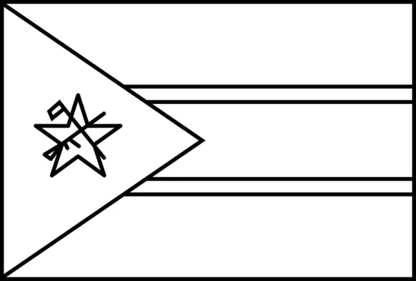 Flagge Mosambiks Flaches Symbol Vektorillustration — Stockvektor