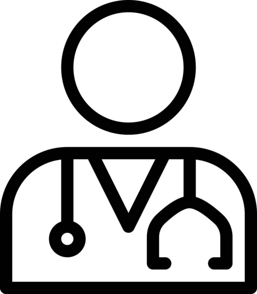 Icône Médecin Isolé Sur Fond Blanc Illustration Vectorielle — Image vectorielle