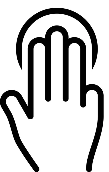 Kraan Hand Aanraken Vinger Vector Illustratie — Stockvector