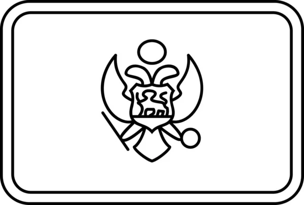 Vlajka Ploché Ikony Černé Hory Vektorová Ilustrace — Stockový vektor