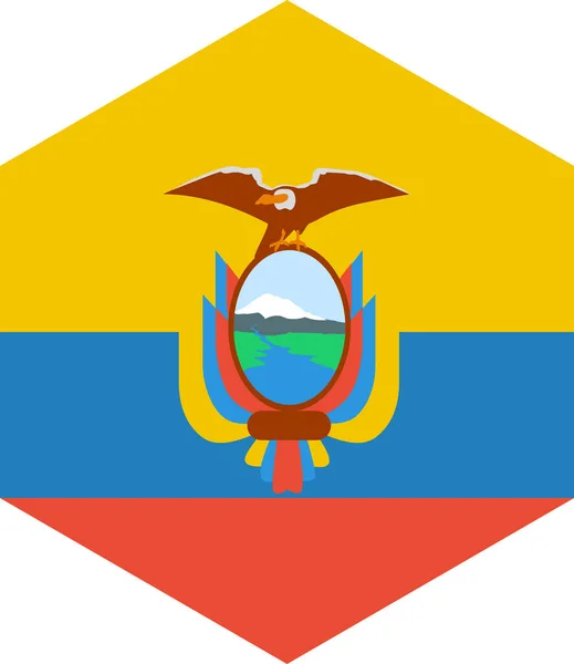 Ekvador Vektör Illüstrasyonunun Bayrağı — Stok Vektör
