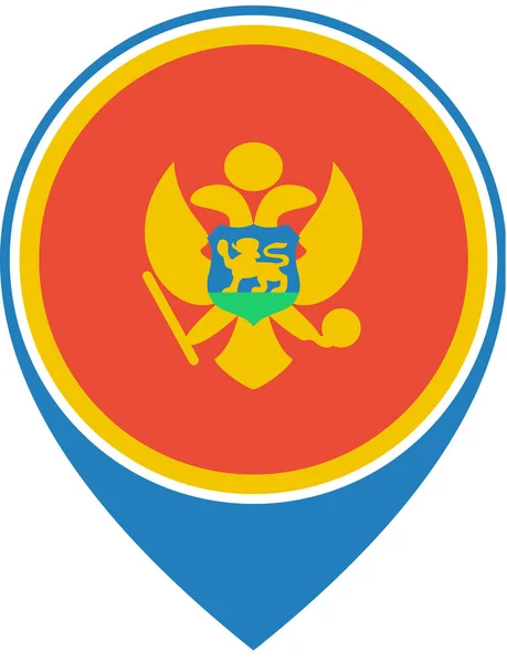 Zászló Montenegró Világlobogó Vektor Illusztráció — Stock Vector