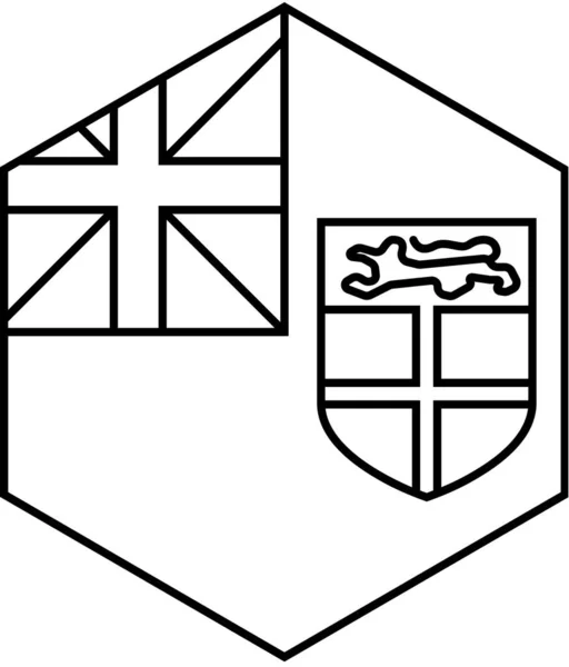 Flagge Der Fidschi Inseln Vektorillustration — Stockvektor