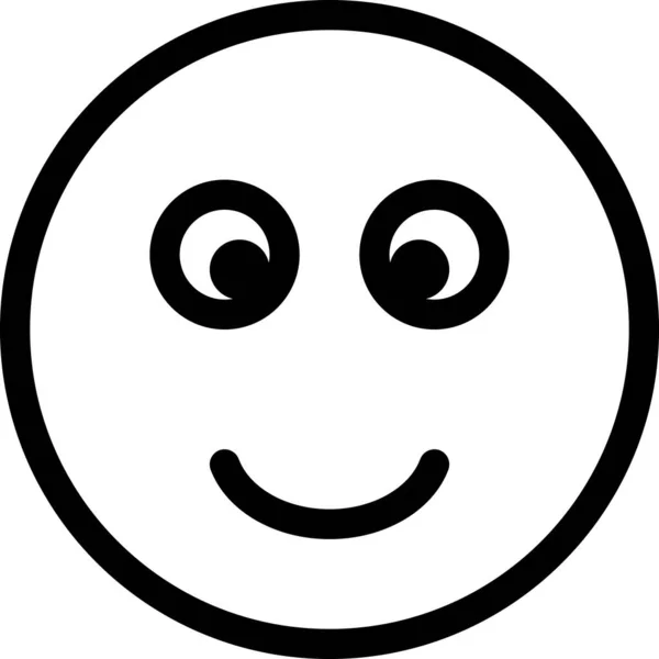 Sorriso Expressão Rosto Emoticon Vetor Ilustração — Vetor de Stock