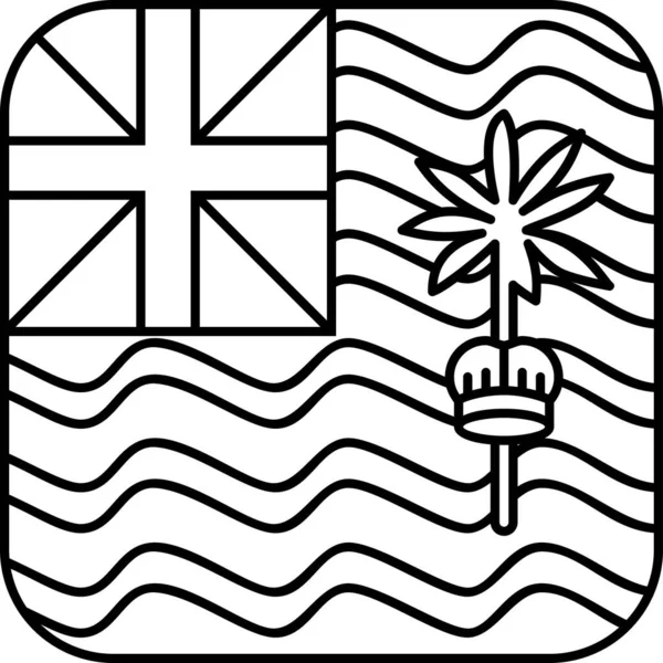 Flag British Indian Ocean Territory Vector Illustration — Stock Vector
