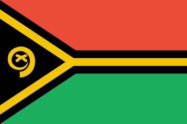 Vlag Van Vanuatu Vector Illustratie — Stockvector